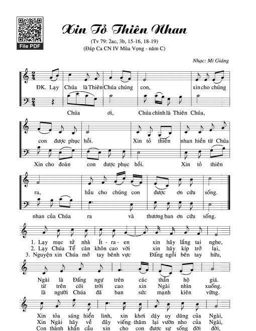 Thánh Vịnh 79, Xin Tỏ Thiên Nhan