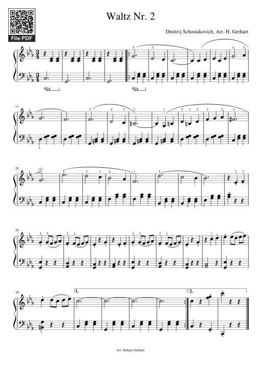 Waltz Nr. 2 Sheet Piano
