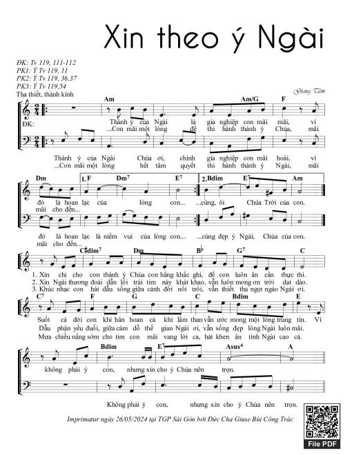Xin Theo Ý Ngài - Giang Tâm