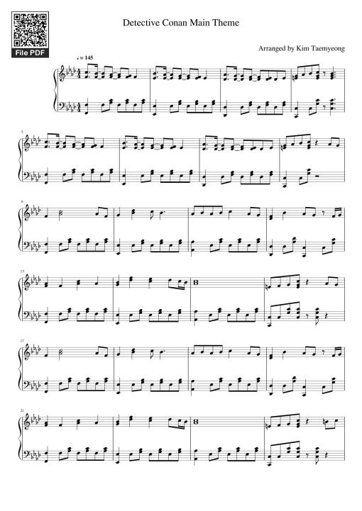 Detective Conan Main Theme Sheet Piano
