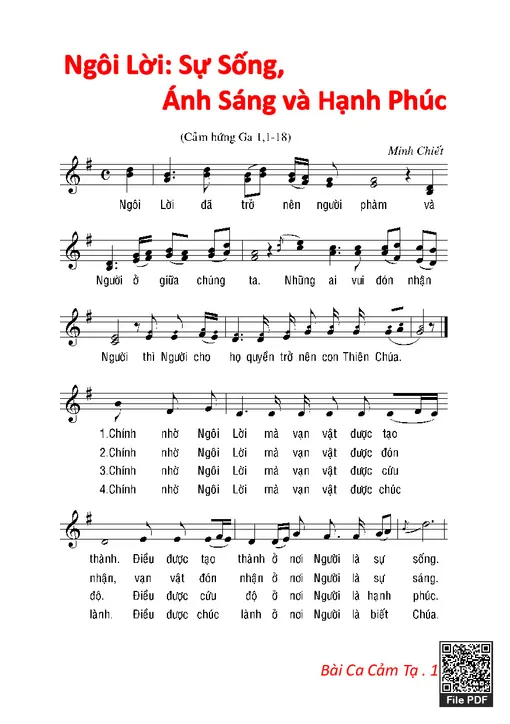 Ngôi Lời: Sự Sống, Ánh Sáng Và Hạnh Phúc