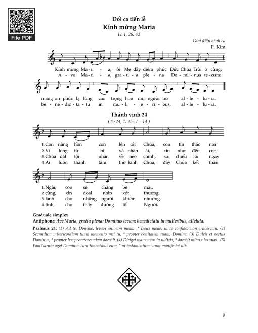 Đối Ca Tiến Lễ (Lễ Đức Maria, Mẹ Thiên Chúa)