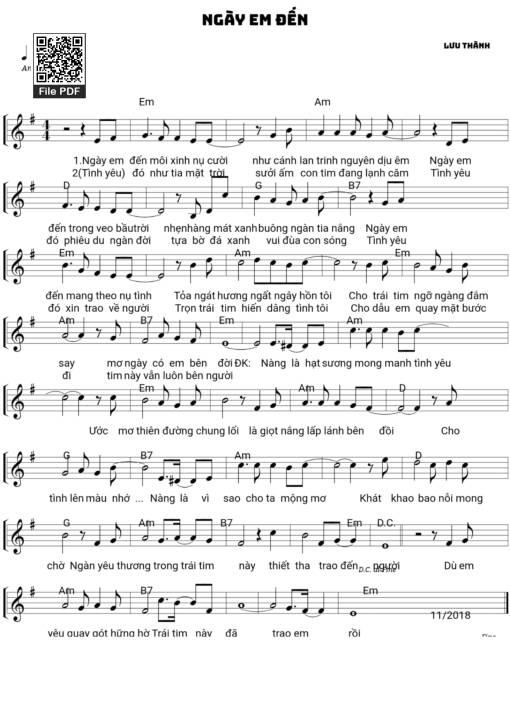 Ngày em đến - Lưu Thành