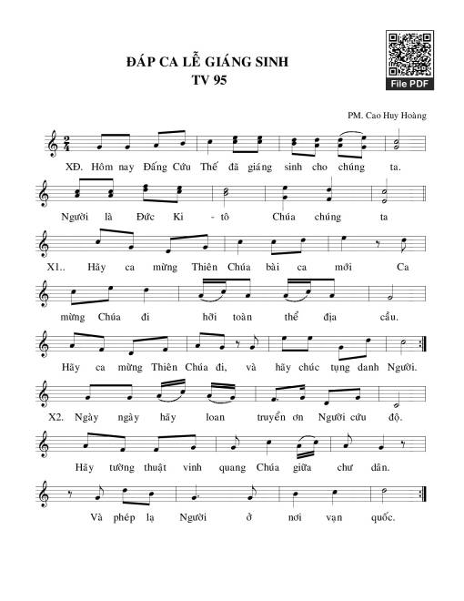 Thánh Vịnh 95, Lễ Đêm Giáng Sinh