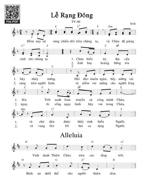 Thánh Vịnh 96, Lễ Rạng Đông. 1