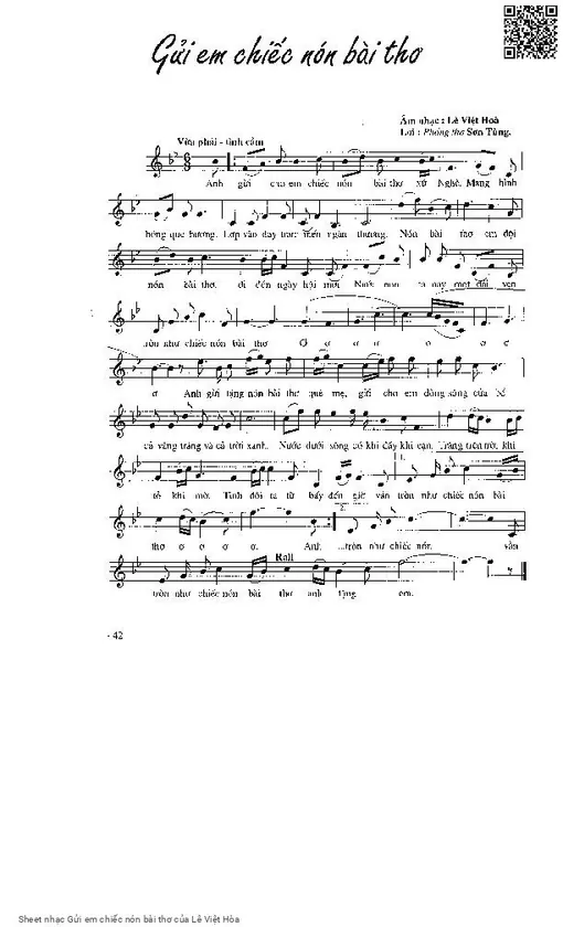 Gửi em chiếc nón bài thơ