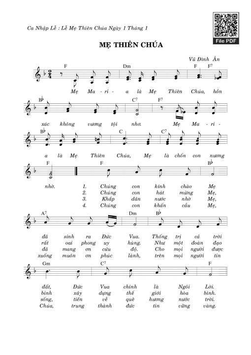 Mẹ Thiên Chúa - Vũ Đình Ân