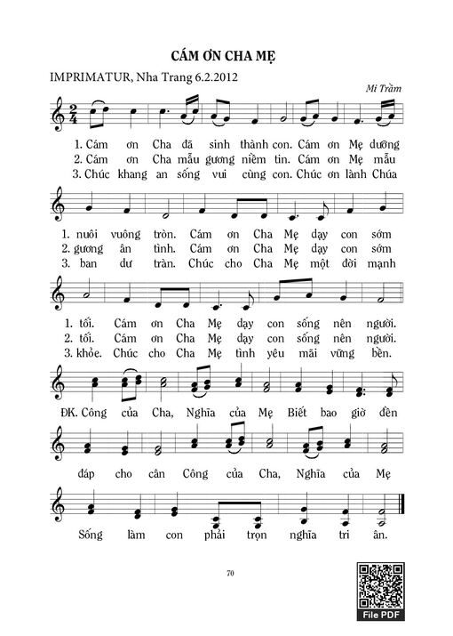 Cám Ơn Cha Mẹ - Mi Trầm