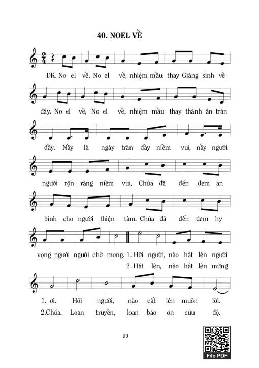 Sheet nhạc PDF bài Noel Về 3 - Mi Trầm