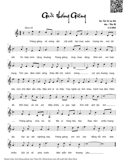 Gửi tháng giêng - Thảo Hồ