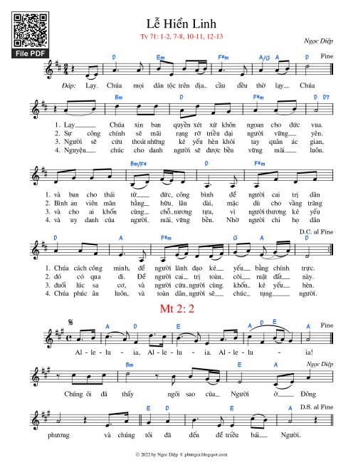 Thánh Vịnh 71, Lễ Hiển Linh