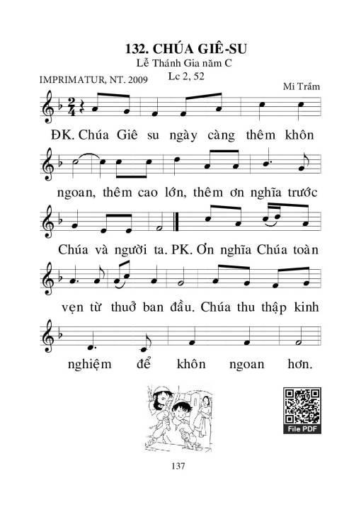 Sheet nhạc PDF bài Chúa Giêsu - Mi Trầm