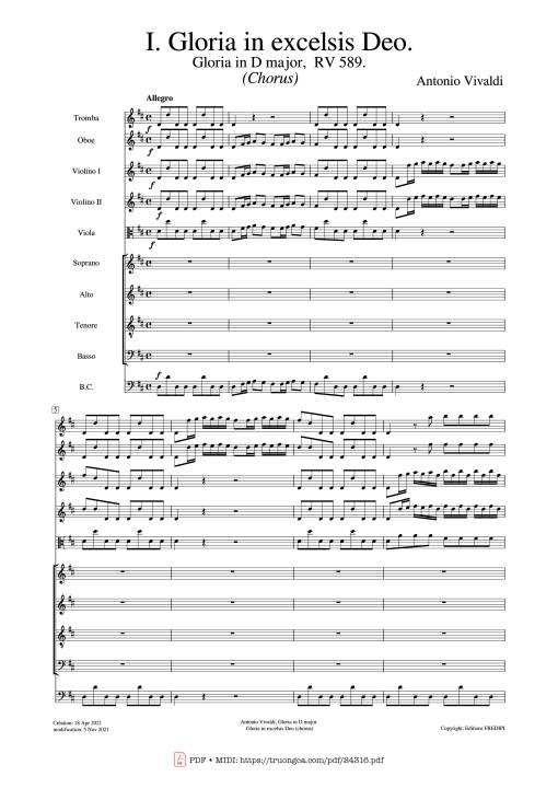 Gloria in excelsis Deo (SATB Violin)