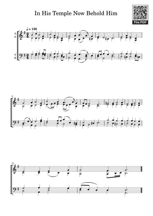 In His Temple Now Behold Him