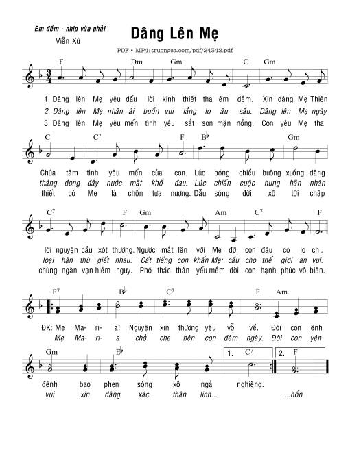 Dâng Lên Mẹ - Viễn Xứ