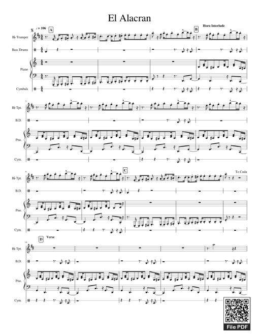 El Alacran Sheet Piano