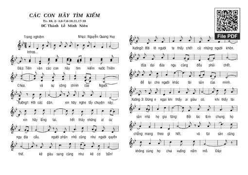 Các con hãy tìm kiếm (Tv 48)