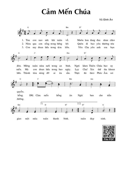 Cảm mến Chúa - Vũ Đình Ân