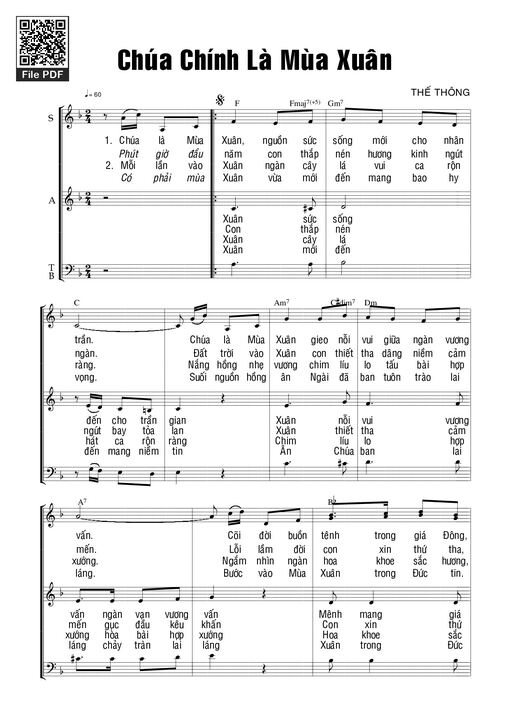 Chúa chính là mùa xuân (4 bè)