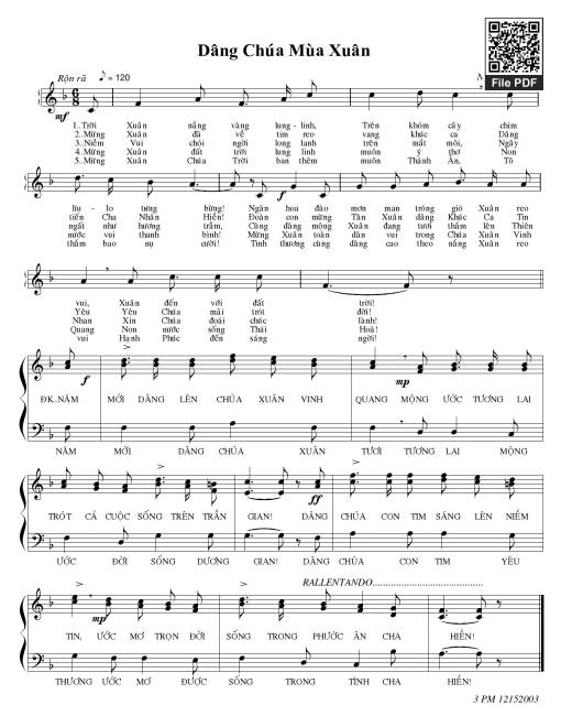 Dâng Chúa mùa xuân