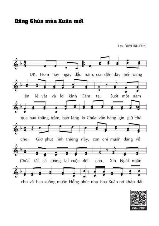 Dâng Chúa mùa xuân mới