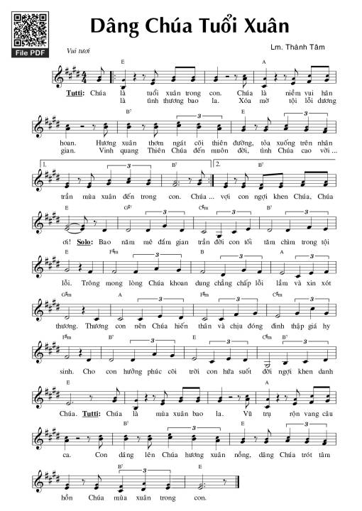 Dâng Chúa tuổi xuân