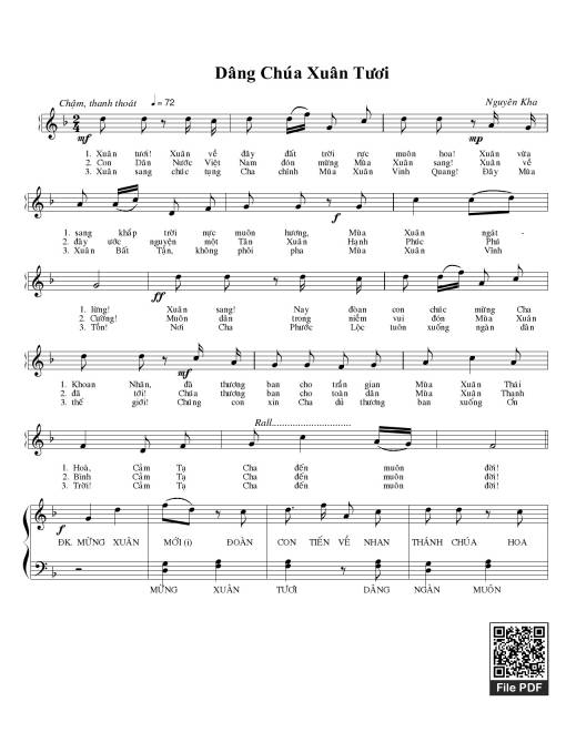 Dâng Chúa xuân tươi