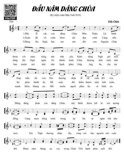 Đầu năm dâng Chúa