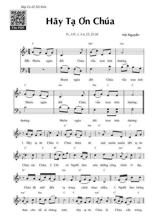 Hãy tạ ơn Chúa (Tv. 135)