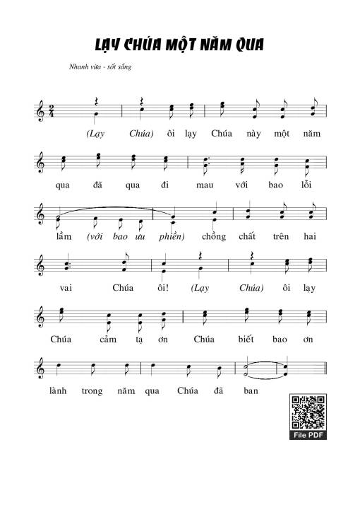 Lạy Chúa một năm qua