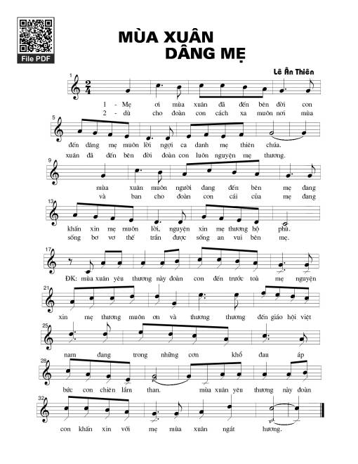 Mùa xuân dâng Mẹ