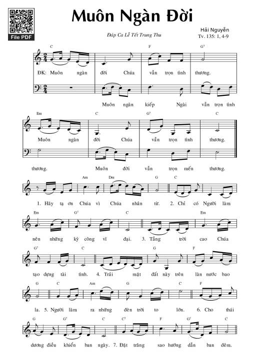 Muôn ngàn đời (Tv 135)