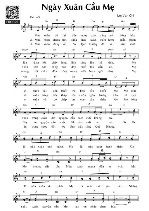 Ngày xuân cầu Mẹ