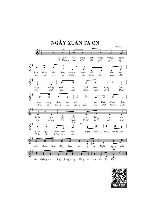 Ngày xuân tạ ơn