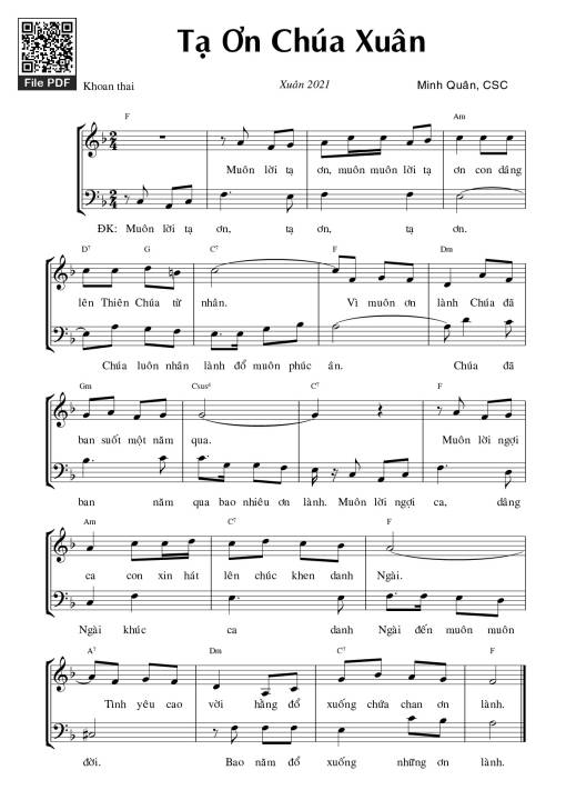 Tạ ơn Chúa Xuân