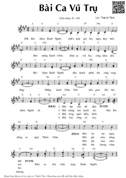 Bài ca vũ trụ - Lm. Thành Tâm