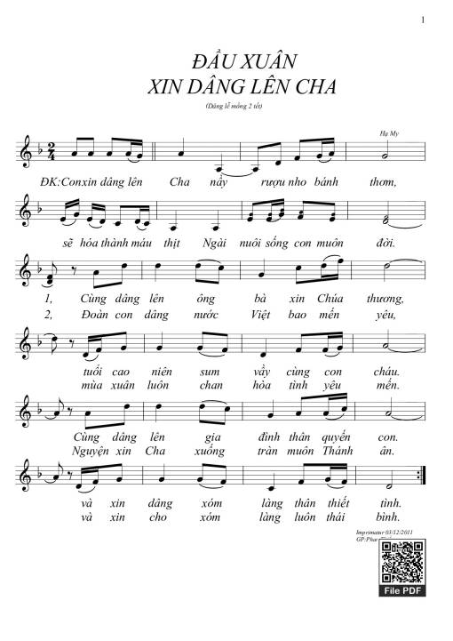 Đầu Xuân Xin Dâng Lên Cha