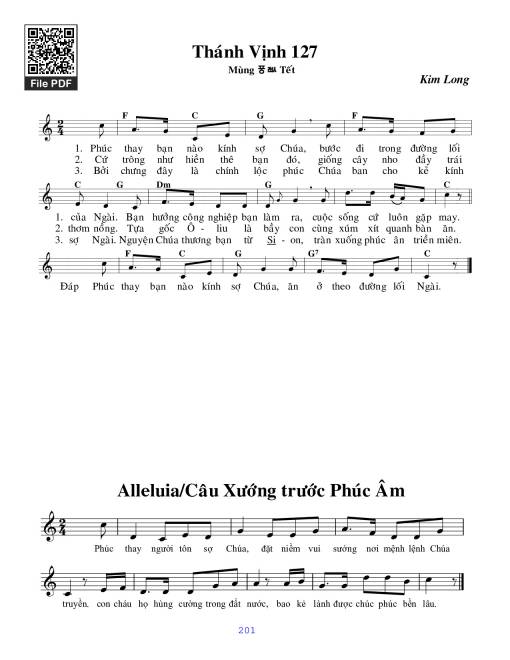 Thánh Vịnh 127, Mùng Hai Tết