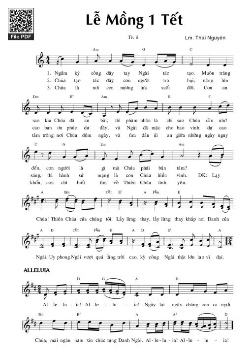 Thánh Vịnh 8, Lễ Mùng Một Tết