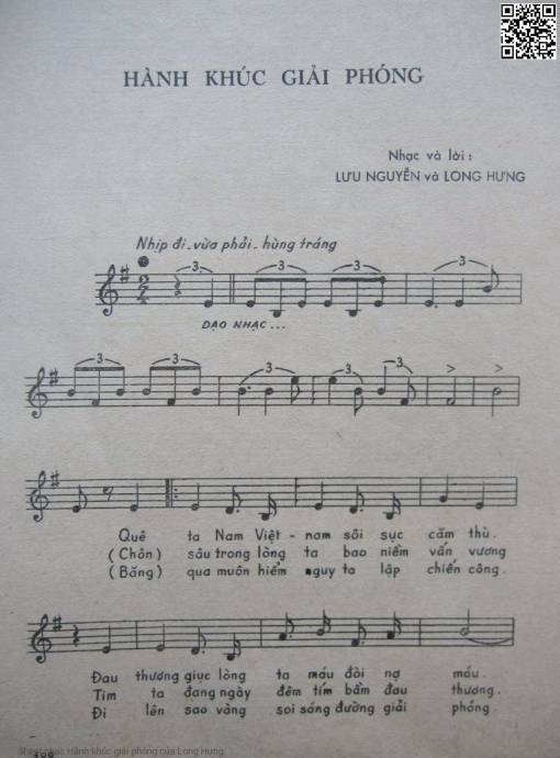 Sheet nhạc PDF bài Hành khúc giải phóng