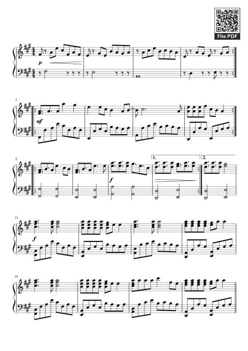 Sheet nhạc PDF bài Alive - Krewella Sheet Piano