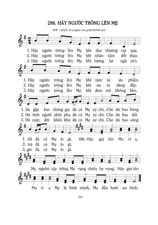 Hãy Ngước Trông Lên Mẹ
