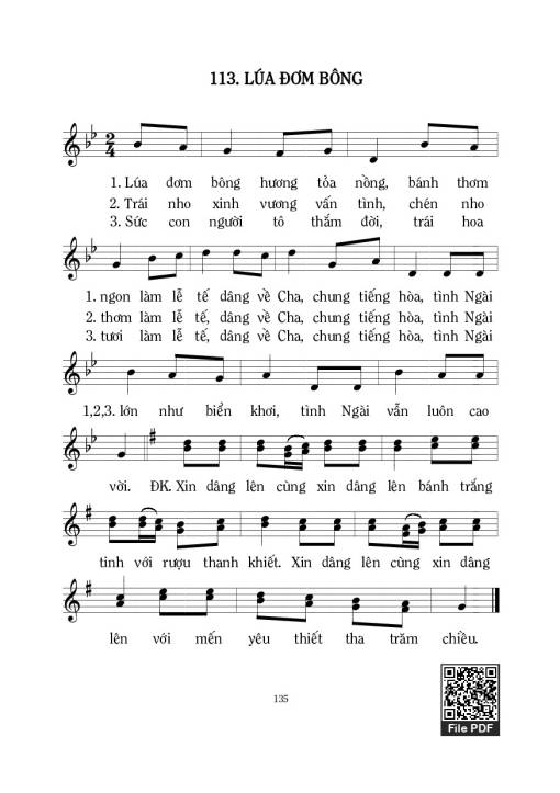 Sheet nhạc PDF bài Lúa Đơm Bông