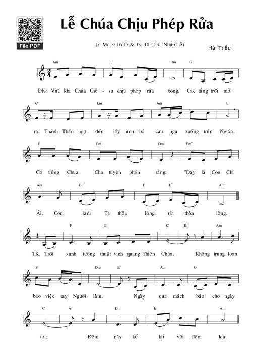 Thánh Vịnh 18, Ca Nhập Lễ Chúa Chịu Phép Rửa