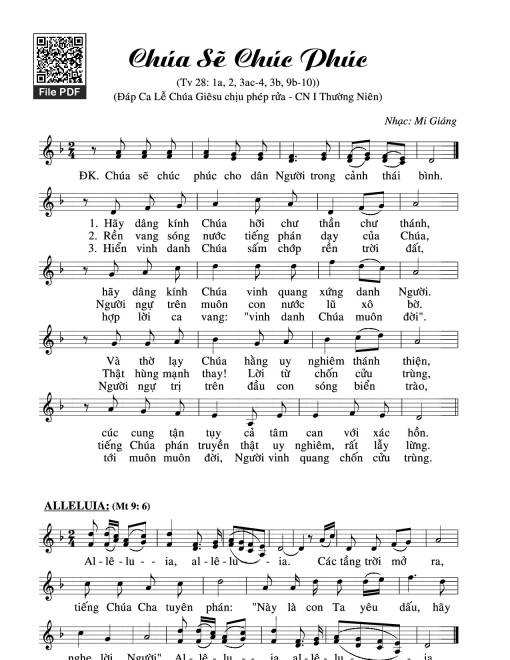 Thánh Vịnh 28, Chúa Sẽ Chúc Phúc