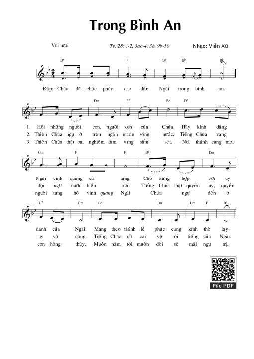 Thánh Vịnh 28, Trong Bình An