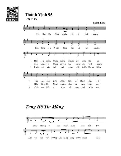 Thánh Vịnh 95, Chúa Nhật 2C Thường Niên