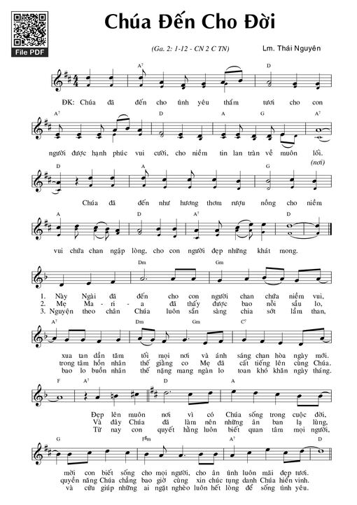 Chúa Đến Cho Đời