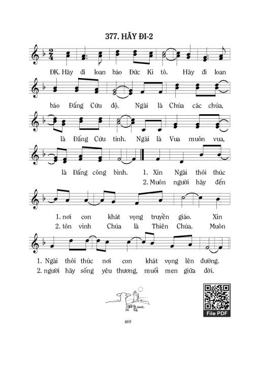 Sheet nhạc PDF bài Hãy Đi 2 - Mi Trầm