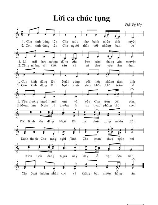 Lời Ca Chúc Tụng